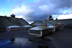 Kitchen Rooftop Early Evening at High Royd's